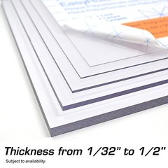 Polycarbonate Plastic Sheet 36″ X 36″ X 0.118″ (1/8″) Exact with EasyRuler Film