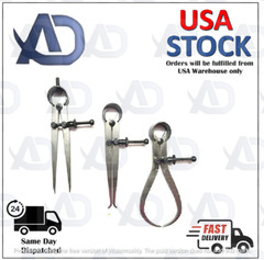 ADI Set of 3 Pcs Spring Caliper Set- Inside, Outside & Divider (4″ inch/ 100 mm)