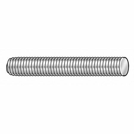Zoro Select 45597 Fully Threaded Rod, 3/8″-24, 12 In, Stainless Steel, 316,
