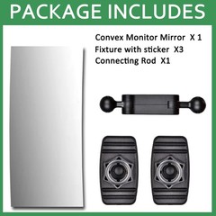 Acrylic Stick-On Security Mirror, Wide Angle Convex Rear View Mirror for Cubi…