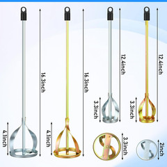4 Pcs Paint Mixer for Drill Paint Stirrer Fits 1-5 Gallon Buckets for All Standa