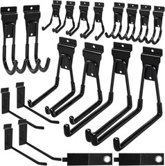 Slatwall Hooks Black 20 Pack Garage Wall Organizer Heavy Duty Durable Accesso…