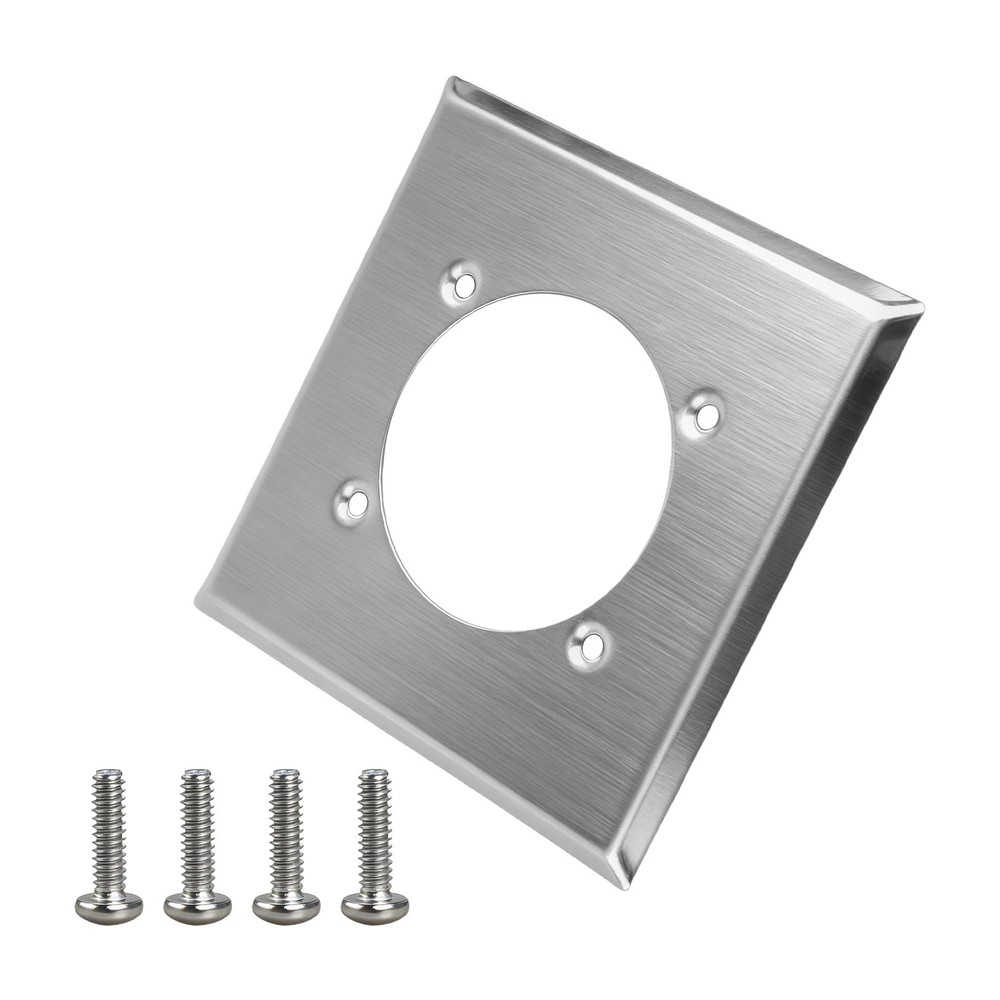 NEW 2 Gang Outlet Cover Wall Plate Hole Dia. 2.48″ for HBL9450A 14-50R Hubbell