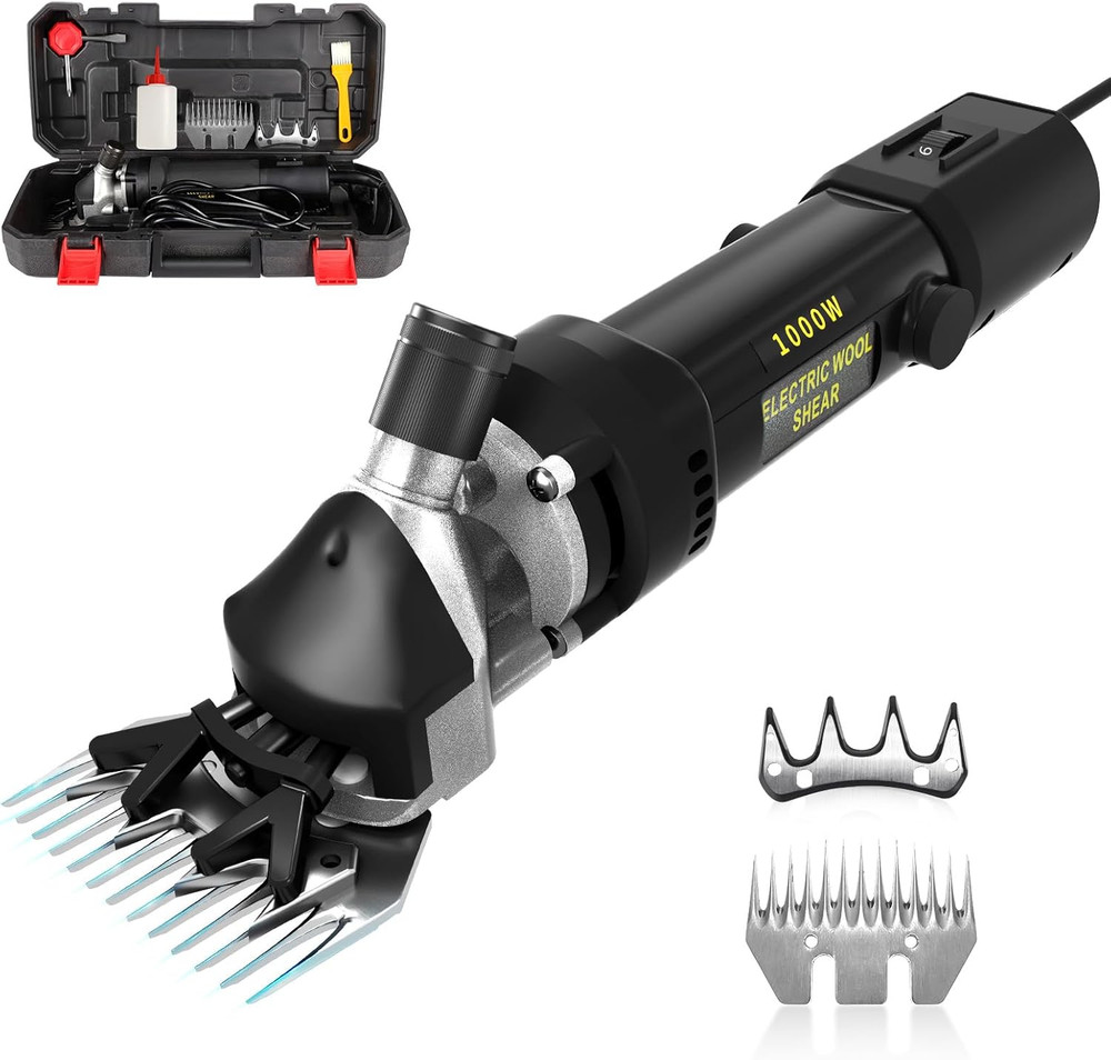 Sheep Shears,1000W Professional Heavy Duty Electric Animal Grooming Clippers for
