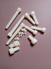 Nylon, Plastic Socket Head Allen Head Bolts 632-1/4″ Thread Packs of 10