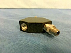 Medical “Y” Block Assembly/Flowmeter splitter w 1/4” NPT Male and top attachment