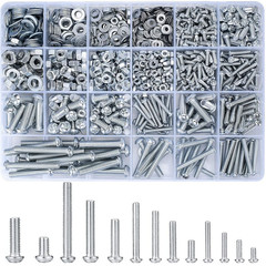 1080 Pcs Screws Bolts & Nuts Assortment Kit Metric Machine Pan Head Hex Phillips