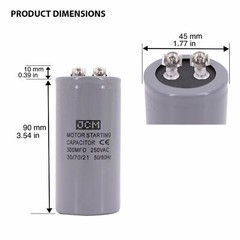 300MDF 250VAC MOTOR STARTING CAPACITOR CD60A 300uF 250 VAC Start 250V 300 MFD UF