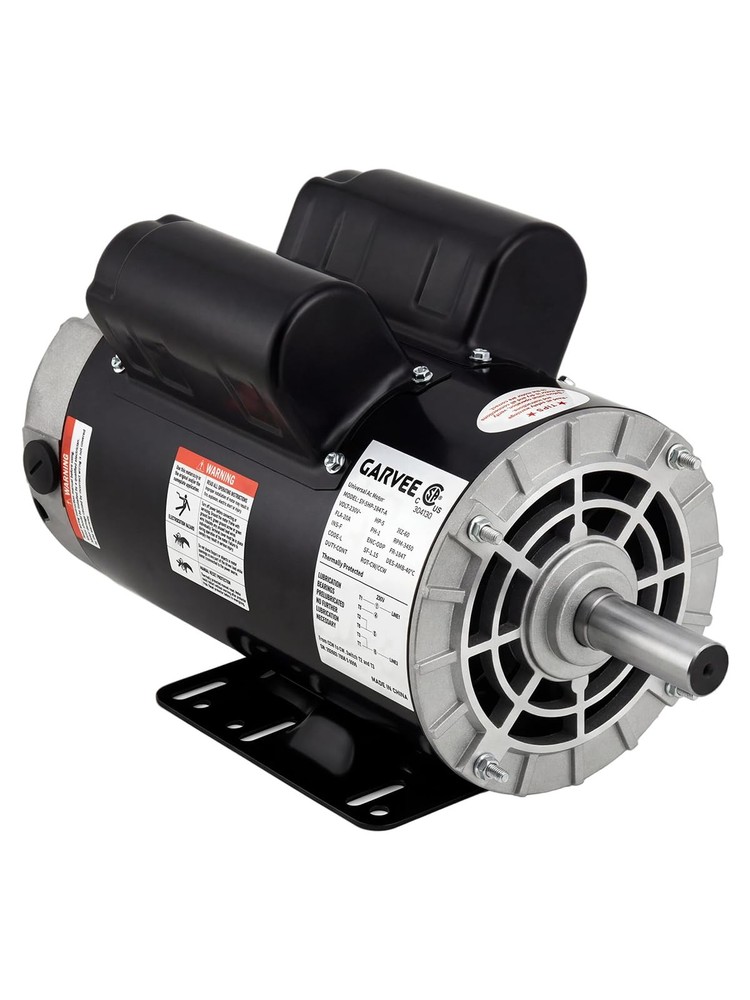 2HP SPL Air Compressor Electric Motor 115/230V 56 Frame 3450 RPM 18/9 Amps 60 Hz