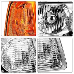 Headlight Assembly for 2001-2011 Ranger w Corner Light 4pcs
