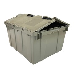 UBMOVE Plastic Crates with Lid for Moving and Storage