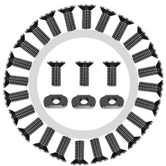 24 PCS Mlok Screws and Nuts Replacement Sets, M-Lok Rail Mount Screws & T-Nuts A