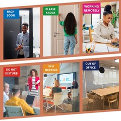 2PK Office Door Signs 6 Options Do Not Disturb, Please Knock, In A Meeting, O…