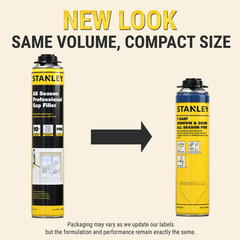 Stanley F948 All Seasons Pro Gap Filler Gun Foam 24oz, 2 Pack -Gun Not Included