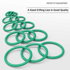 1mm Cross Section , ID:1-58mm O-ring for Automotive A/C Plumbing Repair (Green)