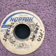 8- Norton, Cincy, MiscSurface Toolroom Grinding Wheel 7″x Misc 1-1/4 Arbor All