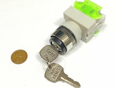 Normally closed open 3 Position Key Operated 2 Keys 22mm Mount LAY37-20Y/31 A6