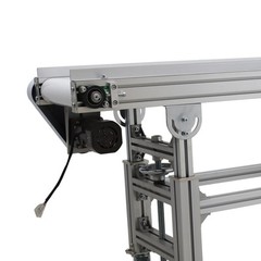 110V 59″L×7.9″W Electric Commercial PVC Belt Conveyor Aluminum Body 120W 66Lbs