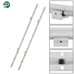 For DIY 2Pcs SBR12-1500mm Linear Shaft Rail,4× SBR12UU Square Type Bearings