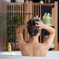 Terra Pure Hotel Shampoo | Four Gallons | 128 Fl Oz (Pack of 4), Green Tea