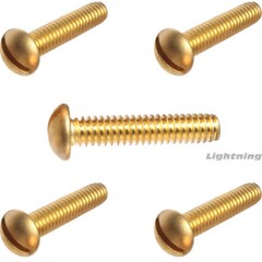 Slotted Round Head Machine Screws Solid Brass #10-24 X 2-1/4″ Qty 1000