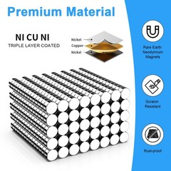 Mini Magnets, 600 Pack 2×1 mm Small Round Magnetic Rare Earth Neodymium Fridg…