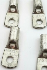 Lot of 10 Burndy YAV6CL1 #6 AWG #10 Stud Short Barrel Crimp Lugs