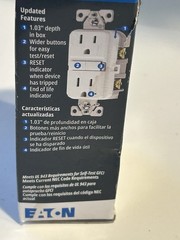 NEW Eaton Tamper Resistant TRGF15W White 15A 125V GFCI Receptacles Outlets NIB