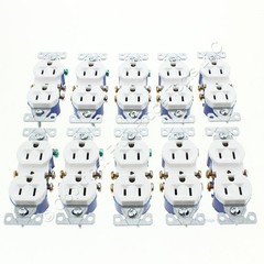 Eaton 270W White 15A Residential Duplex Outlet Receptacles NEMA 5-15R 125V 10pcs