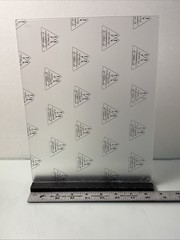 8.5 x 11 Acrylic Sign Holder w/ Black Plastic Base Double Sided Display