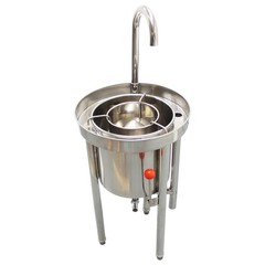 55lbs/25kg Commercial Rice Washer Pressure Type Stainless with Flow Water