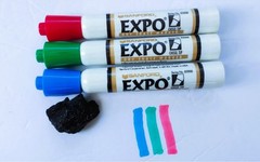 Vintage Sanford Expo Dry Erase Markers Set Of 3 Chisel Tip #83074 1995