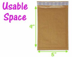 5×9″ Brown Kraft Bubble Mailers Recycled Padded Shipping Mailing Envelopes!
