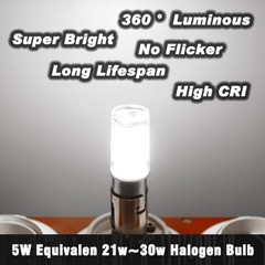 12 Volt LED RV Interior Light Bulbs 114 Color: 6000K Daylight WhiteSize: BA15S