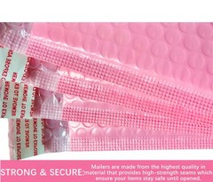 Small Bubble Mailers 3.5X5.9 Inch 12 Pack Poly Padded inches, Pink