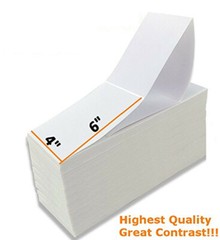 4000 4X6 FANFOLD DIRECT THERMAL SHIPPING LABELS 2 STACKS 2000 LABELS PER STACK