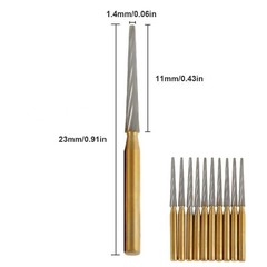 Dental Carbide Bur Orthodontic Debonding Finishing Tapper FG 8104 Tungsten Steel