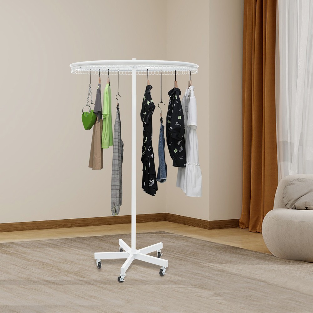 Round Clothing Rack Clothing Display Rack Floor-standing Garment Hanging Rack