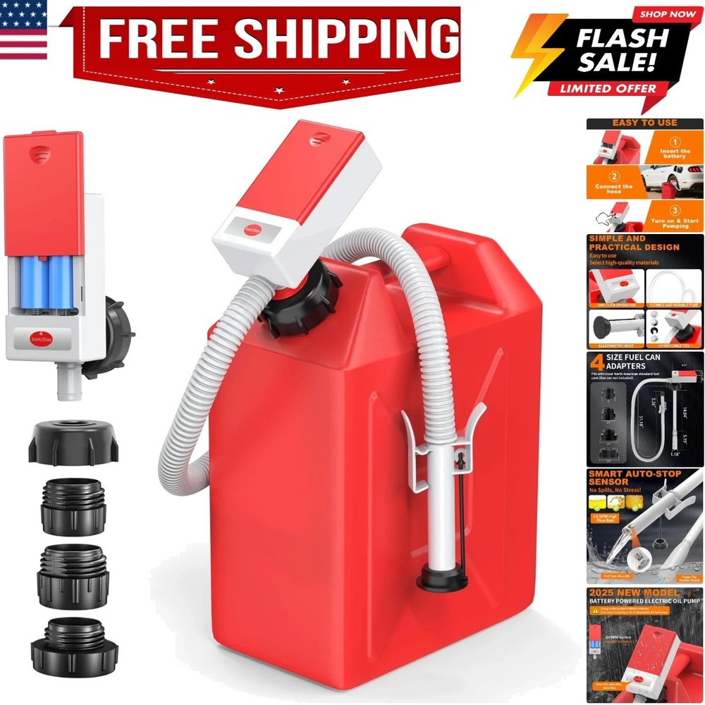 Automatic Fuel Transfer Pump with Auto Stop Sensor Overfill Protection, Fast …