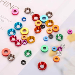 20Pcs Countersunk Washer M6 Anodized Aluminum Alloy Finishing Washers, Screw Gas