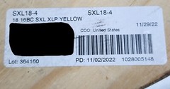 Prestolite #18awg SXL SAE J1128 XLPE Automotive Lead/Primary Wire Yellow /100ft