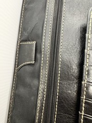 Franklin Covey Leather Planner Classic Original Vintage Aurora Collages Black