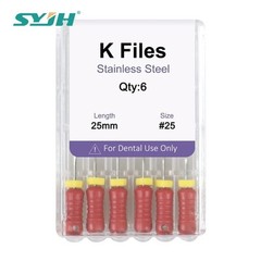 Dental Endo Root Canal File K-files 25mm Stainless Steel #6#8#10#15-40 Hand File