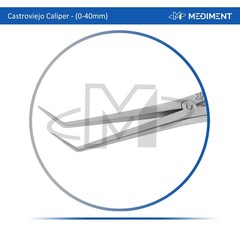 Angled Dental Castroviejo Bone Caliper Orthopedic Implant Measuring Gauge0-40mm