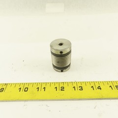 R+W 1/4″ x 1/4″ Aluminum Bellows Flexible Shaft Coupling