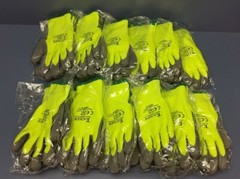 (12 Pair) Tucker Safety Hi-Vis Cut Resistant Freezer Glove MEDIUM Fleece Lined