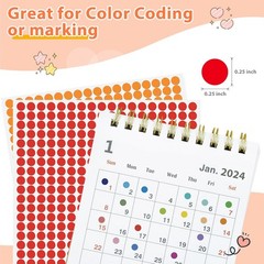 4500 Pcs Small Colored Dot Stickers 1/4 inch – Round inch, 0.25 Inch