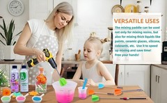 Versatile 3-Sized Drill Attachment Paint Mixer – Ideal for Resin & Epoxy Mixing