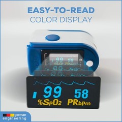 Beurer PO50 Fingertip PULSE OXIMETER, Blood Oxygen Saturation Heart Rate Monitor