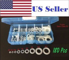 M2, M2.5, M3, M4,M5, M6, M8, M10, M12 Plastic Nylon Flat Spacer Washer